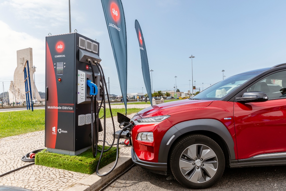 Carregamento elétrico de um Hyundai Kauai