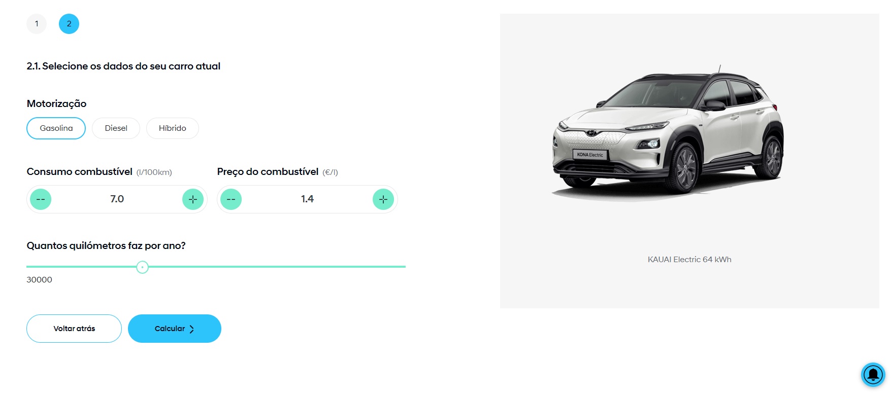 Simulador de poupança Hyundai