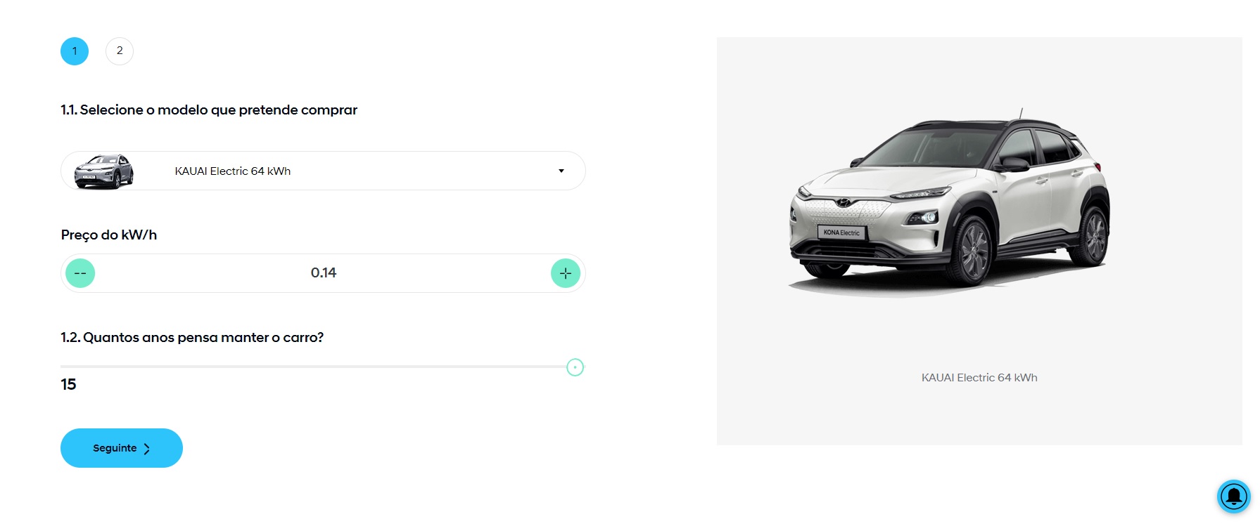 Simulador de poupança Hyundai